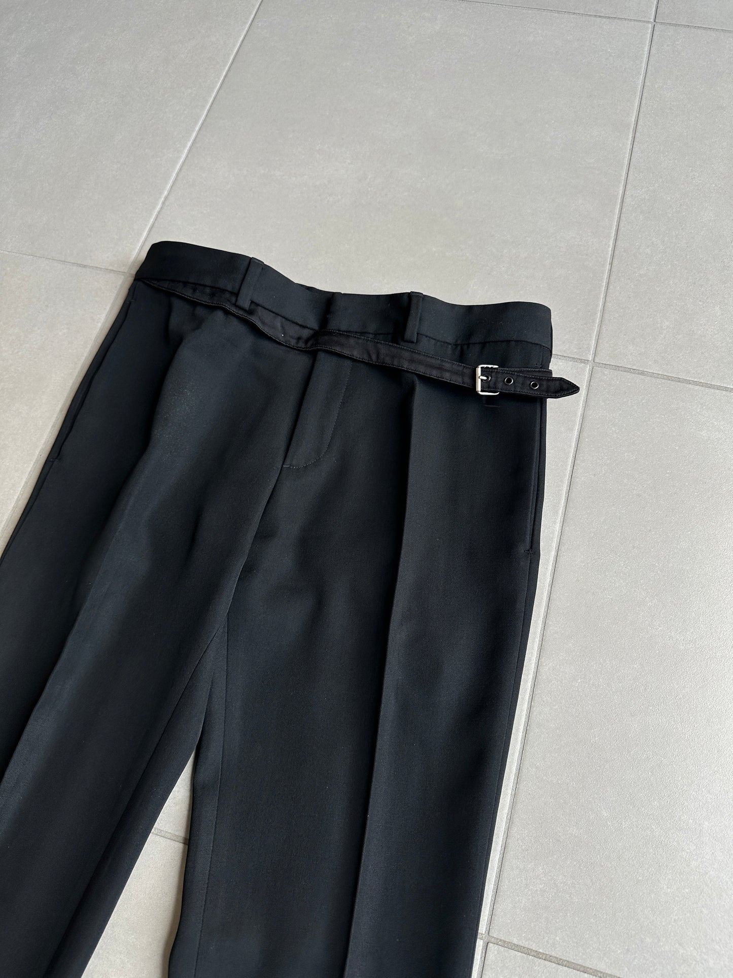 Dior Homme SS05 “BECK/Untitled” Sample belted wool trousers