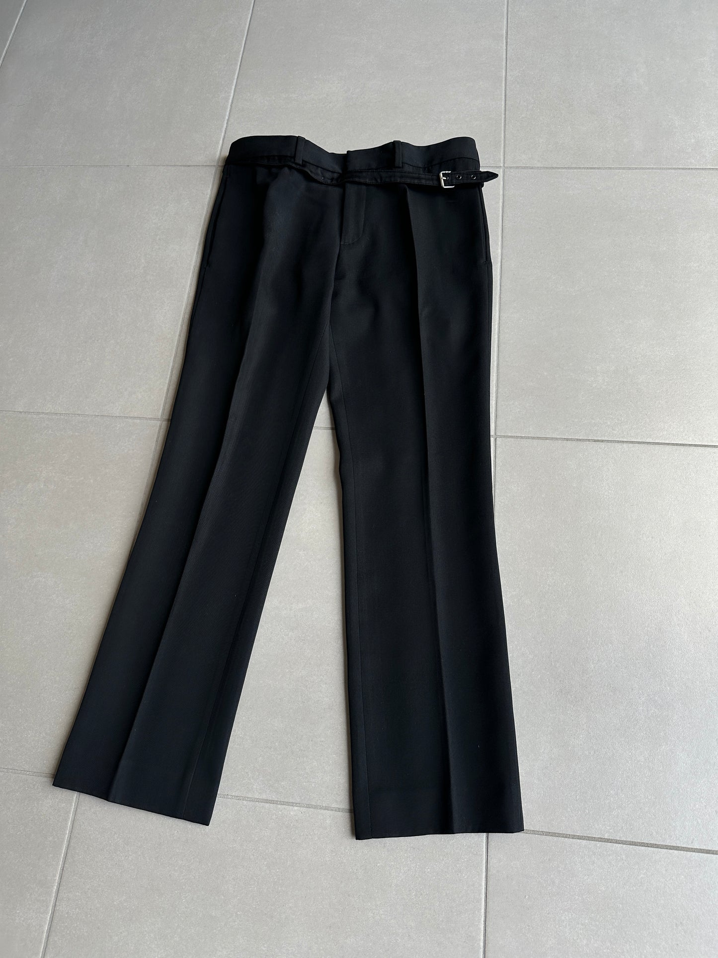 Dior Homme SS05 “BECK/Untitled” Sample belted wool trousers