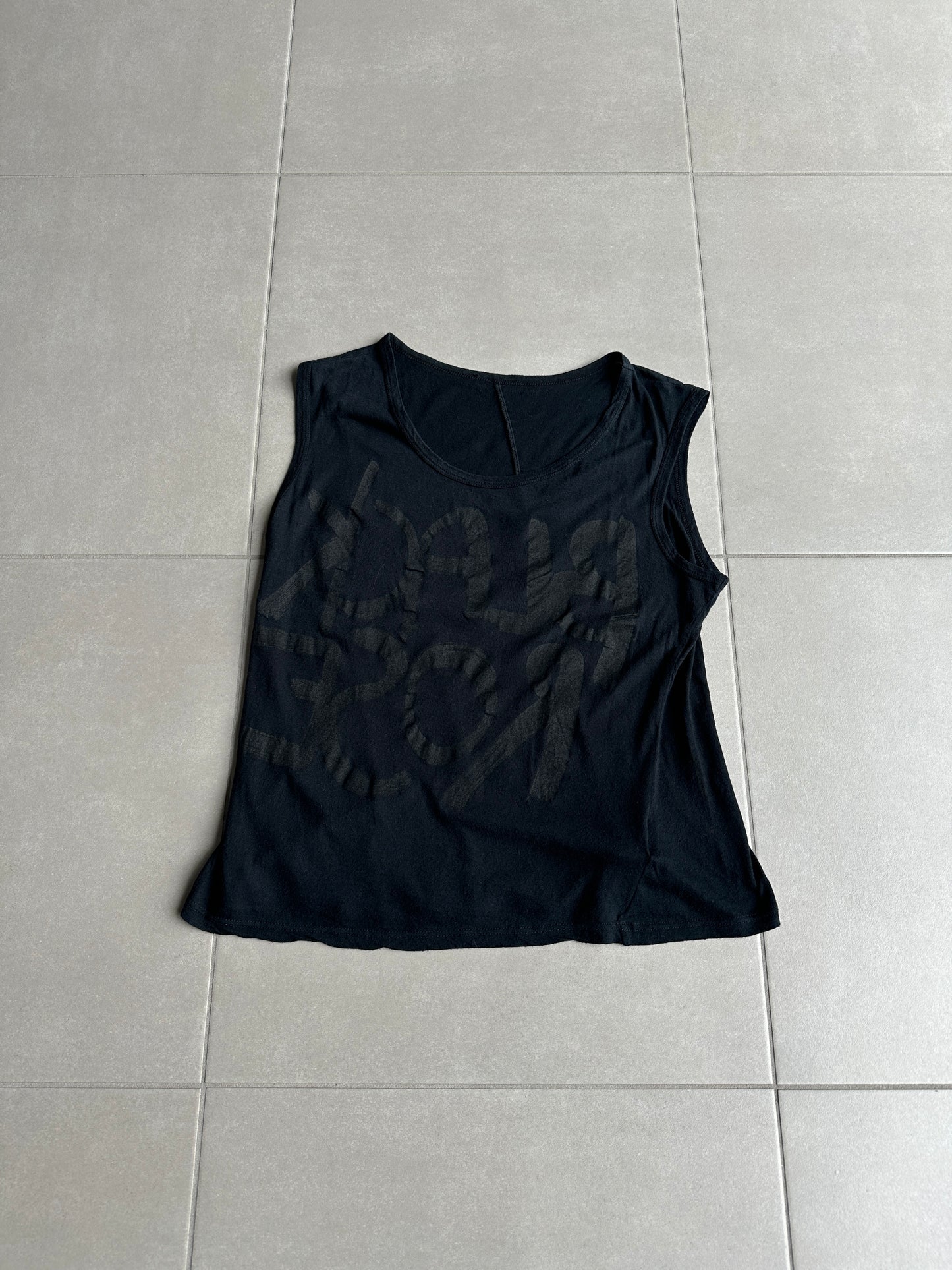 Ann Demeulemeester SS04 Black rose tank top