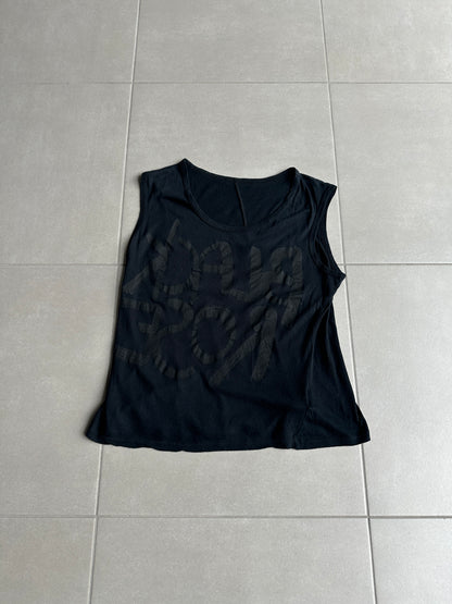 Ann Demeulemeester SS04 Black rose tank top