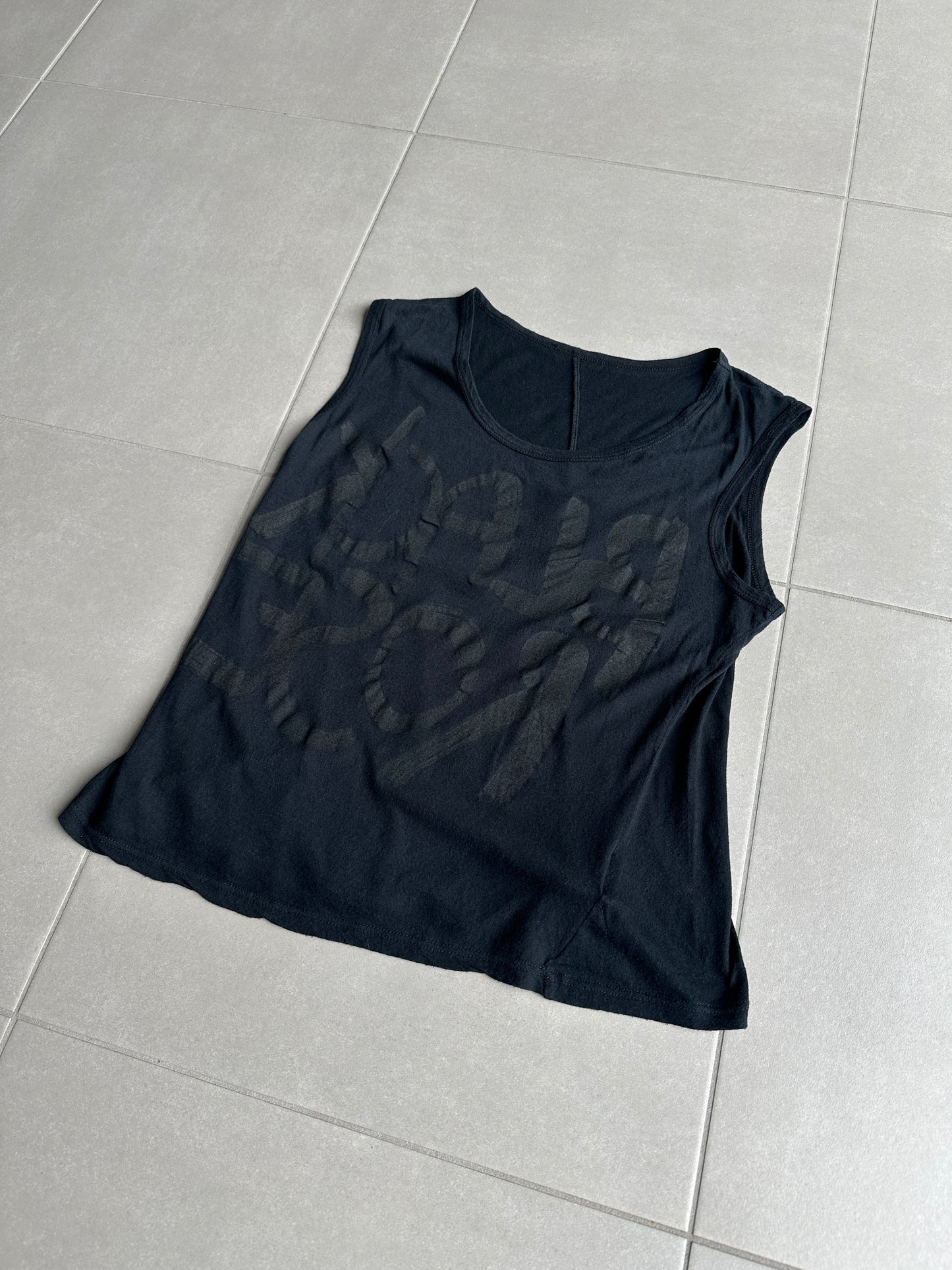Ann Demeulemeester SS04 Black rose tank top