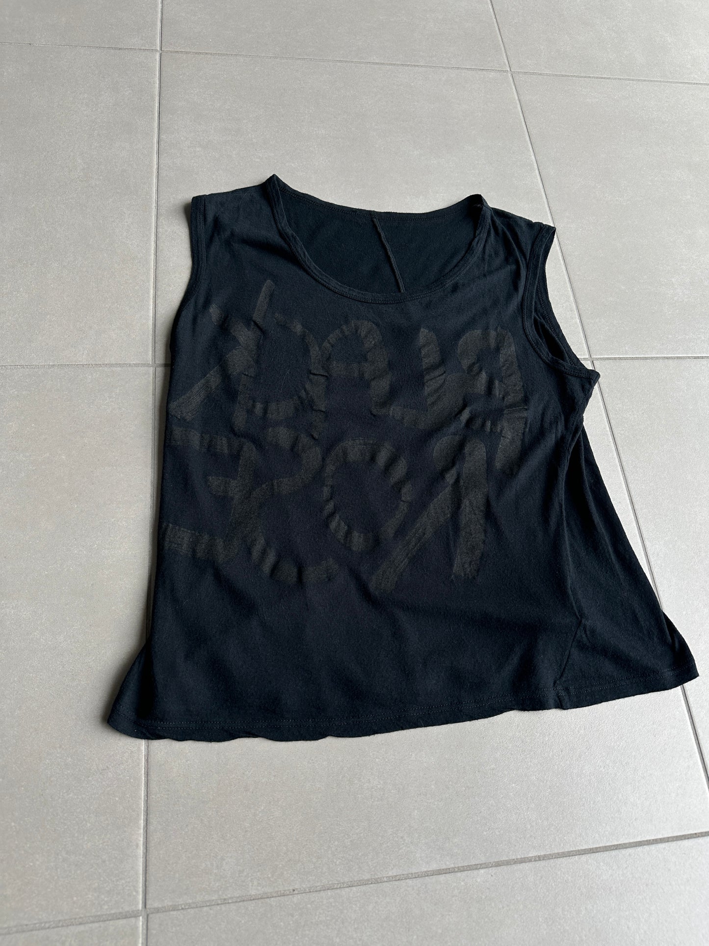 Ann Demeulemeester SS04 Black rose tank top