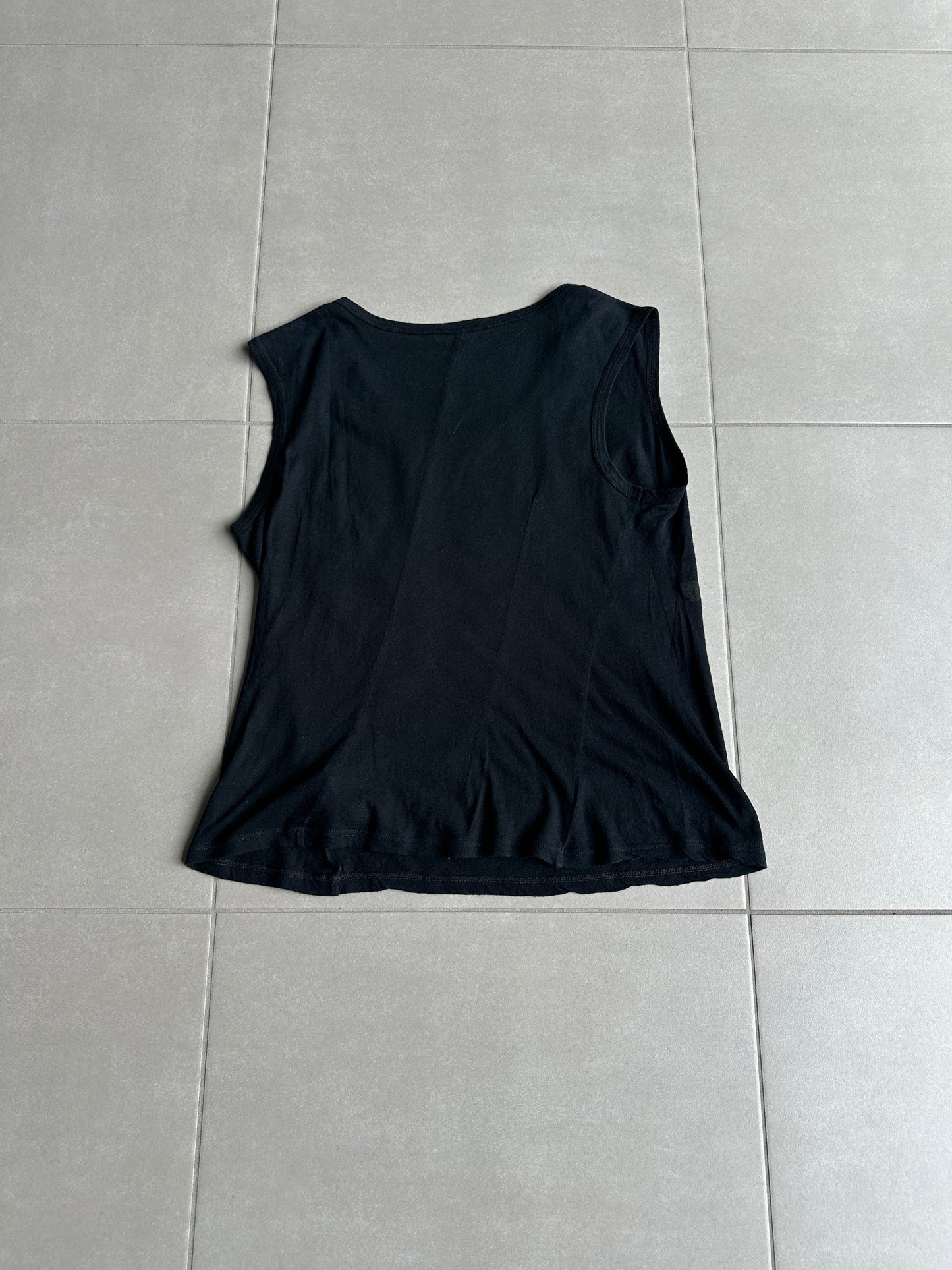 Ann Demeulemeester SS04 Black rose tank top
