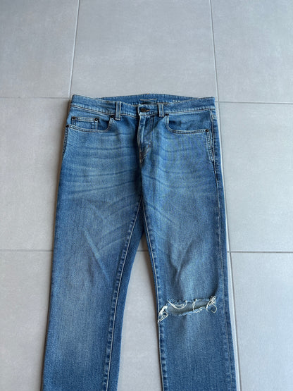 Saint Laurent Paris AW19 D02 washed whiskered distressed denim
