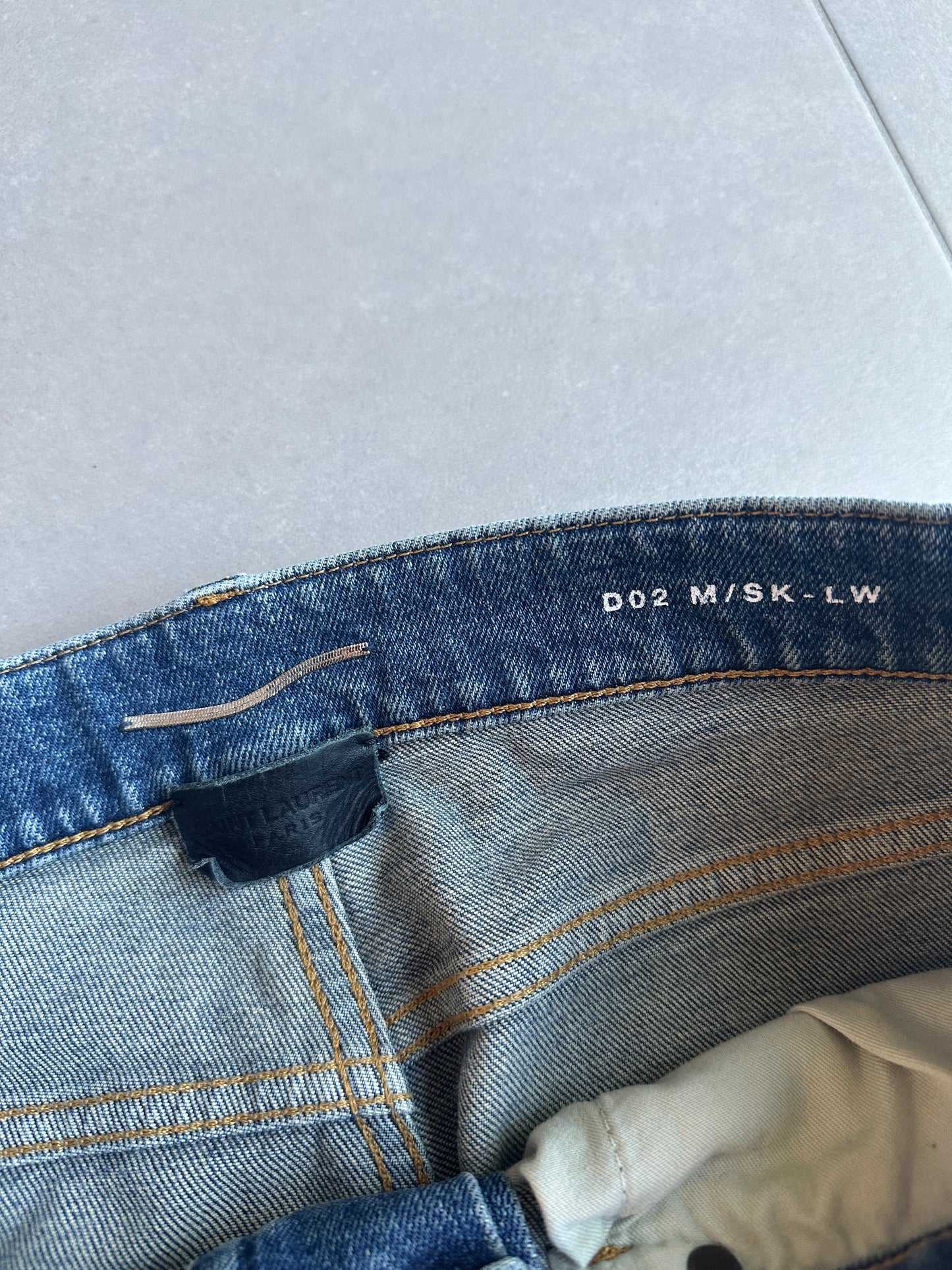 Saint Laurent Paris AW19 D02 washed whiskered distressed denim