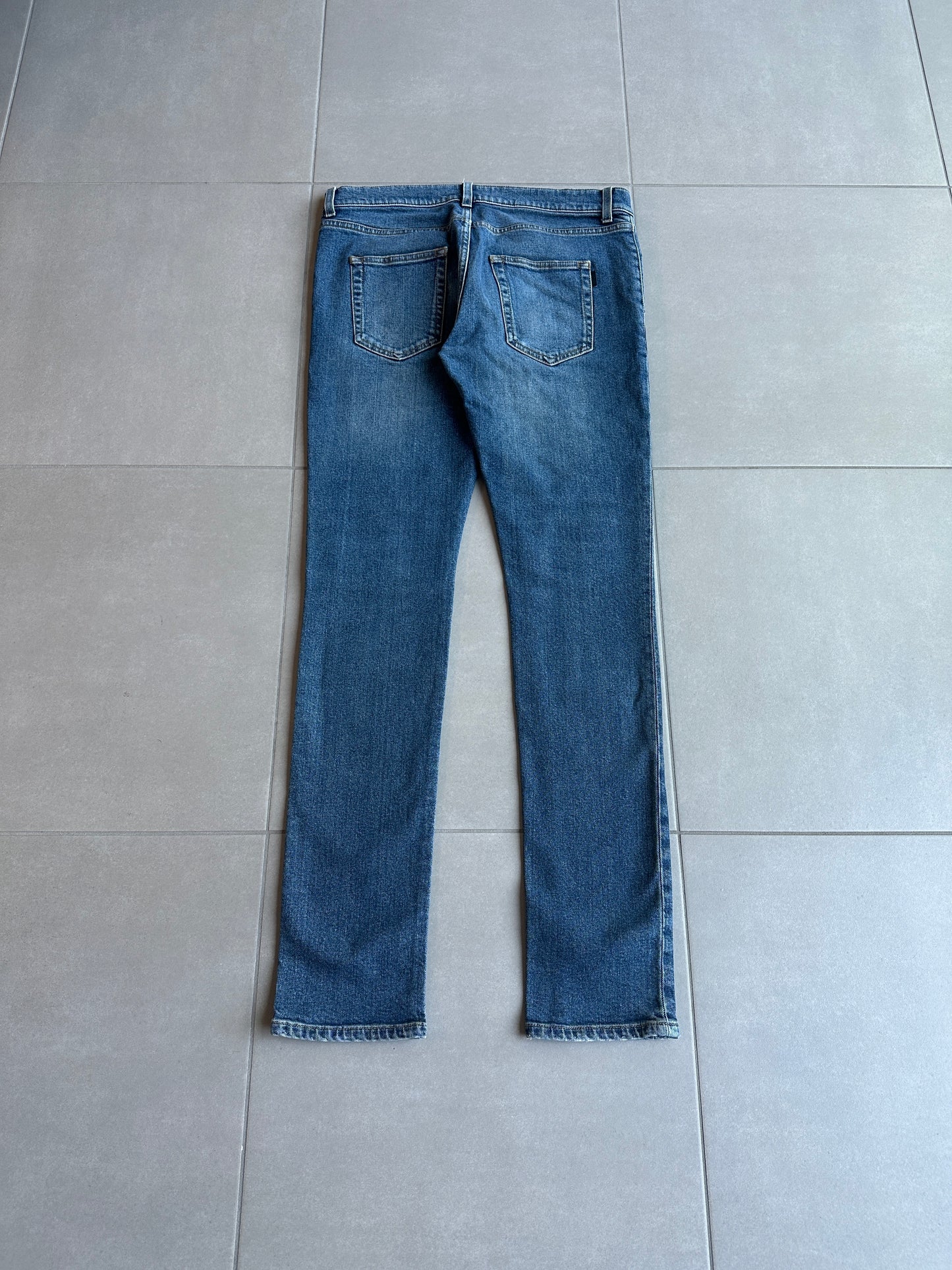 Saint Laurent Paris AW19 D02 washed whiskered distressed denim