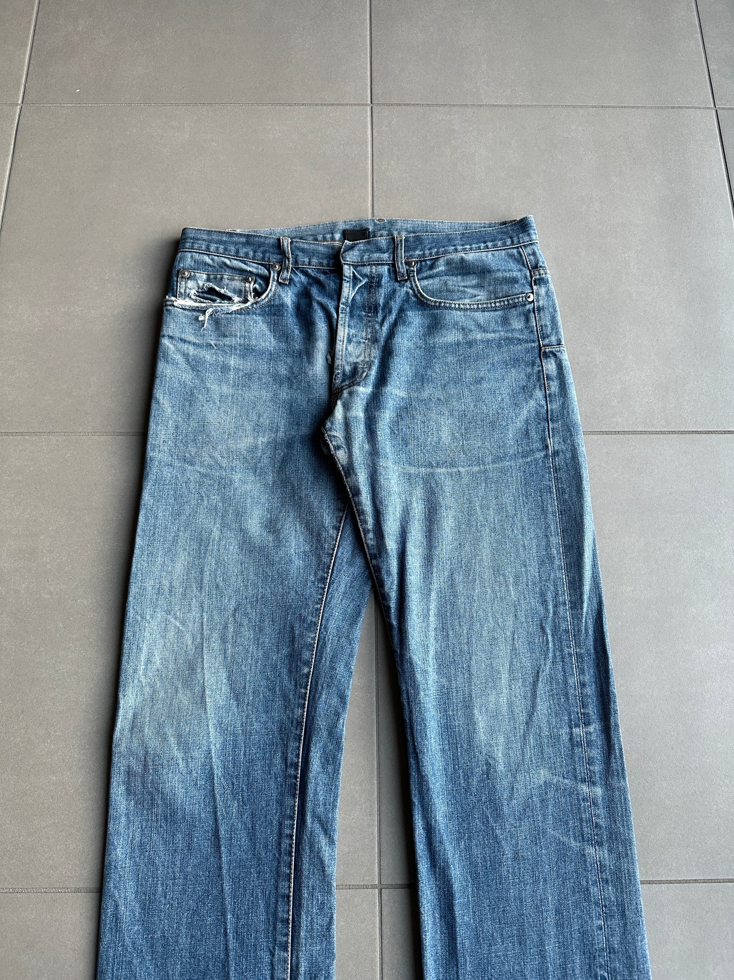 ディオール オム SS06 ウォッシュドブルーデニム