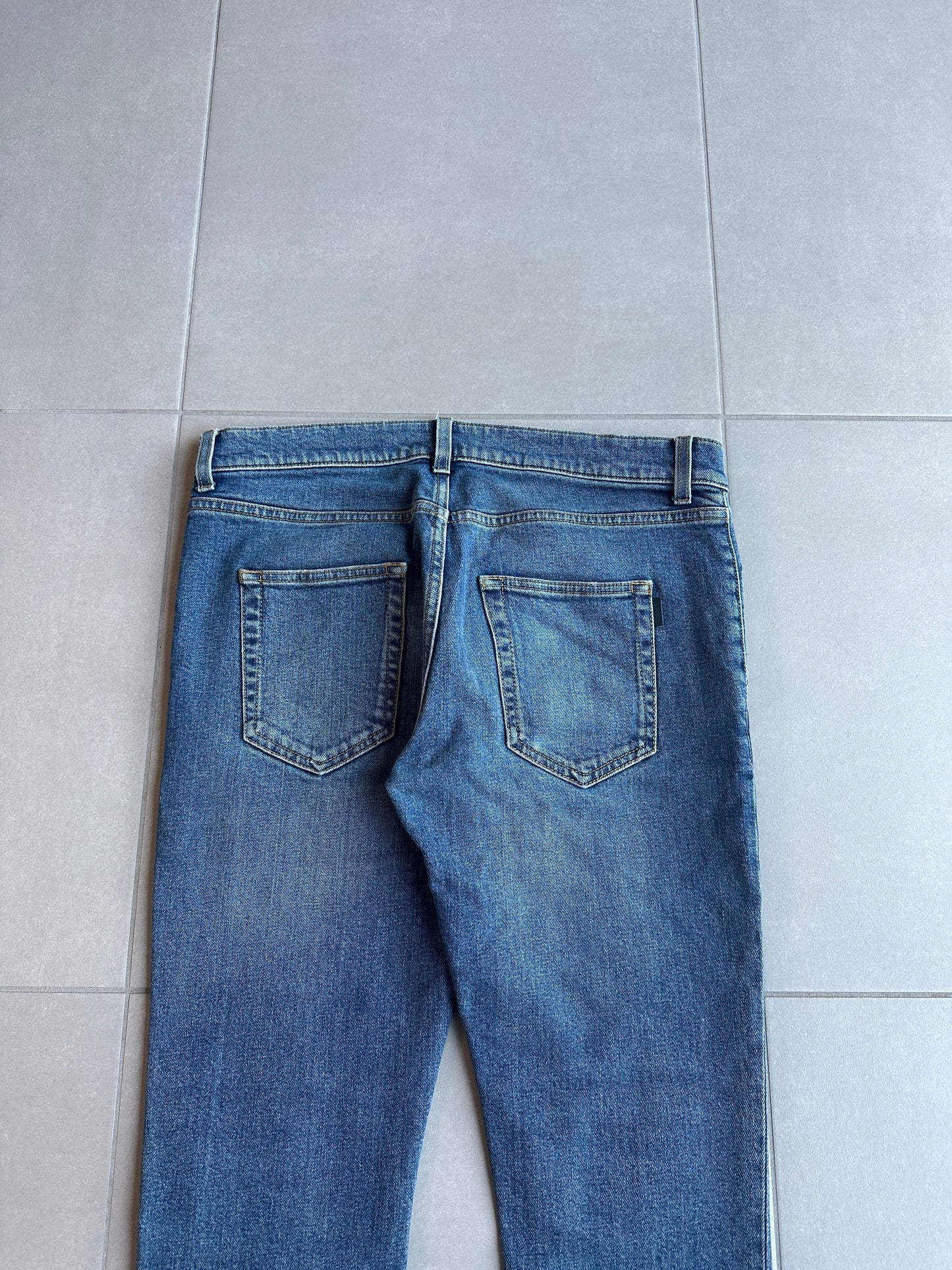 Saint Laurent Paris AW19 D02 washed whiskered distressed denim
