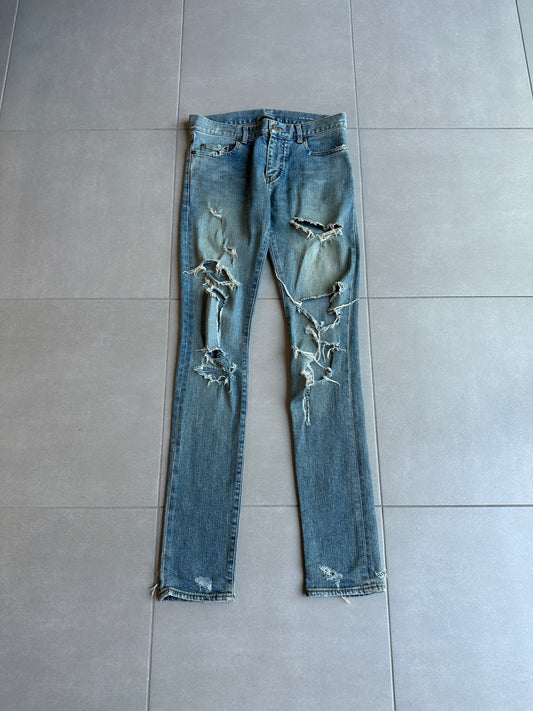 Saint Laurent Paris AW2015 Crash Denim