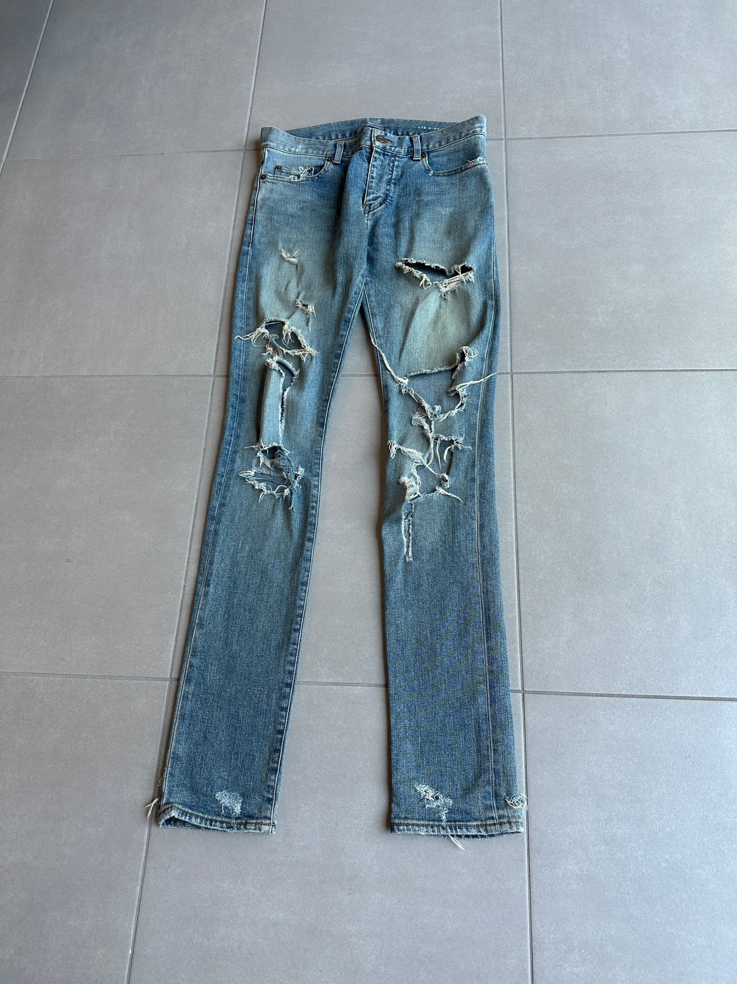 Saint Laurent Paris AW2015 Crash Denim