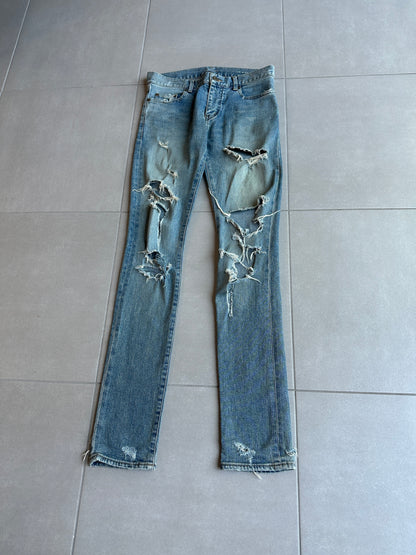 Saint Laurent Paris AW2015 Crash Denim