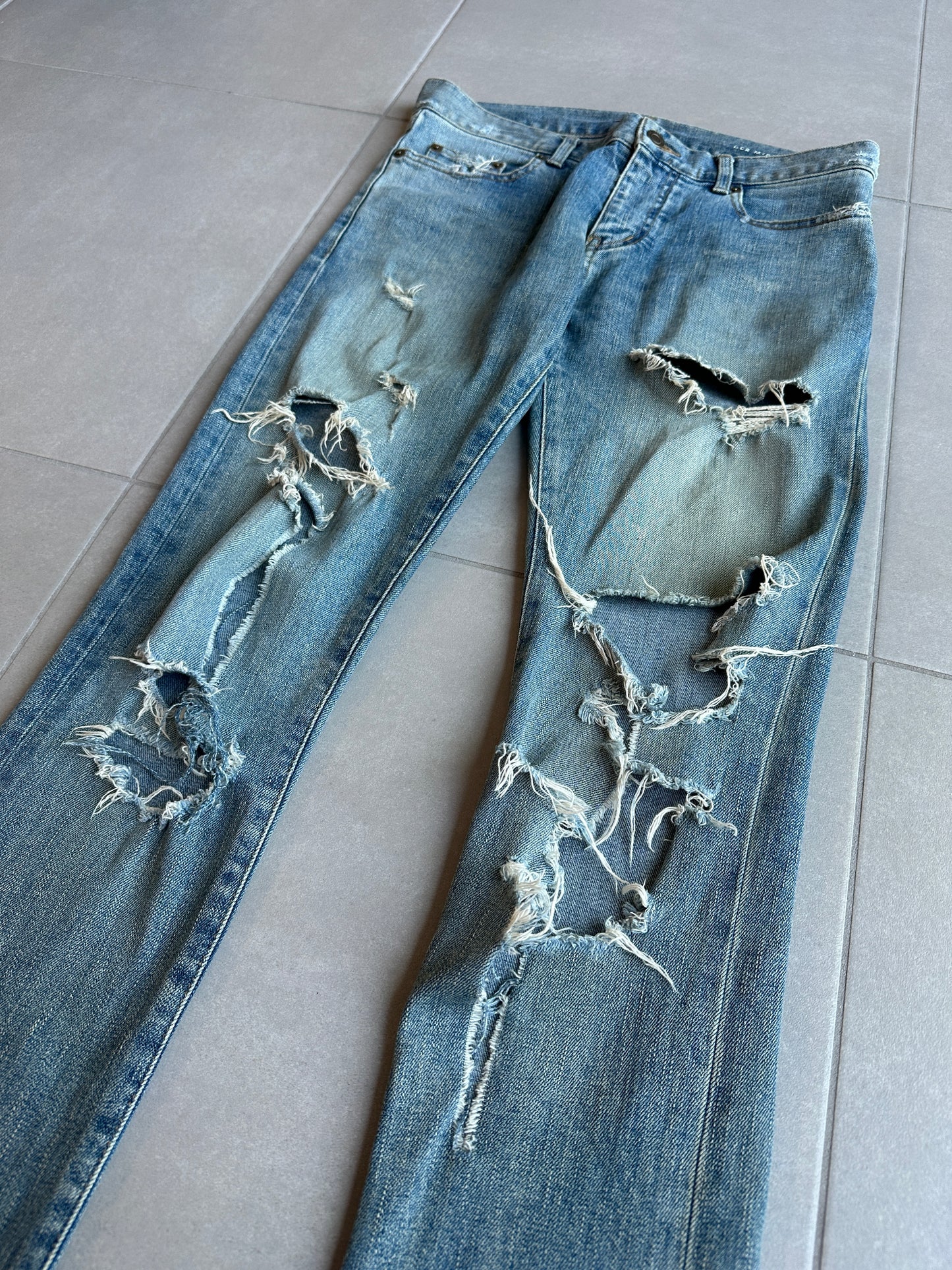 Saint Laurent Paris AW2015 Crash Denim
