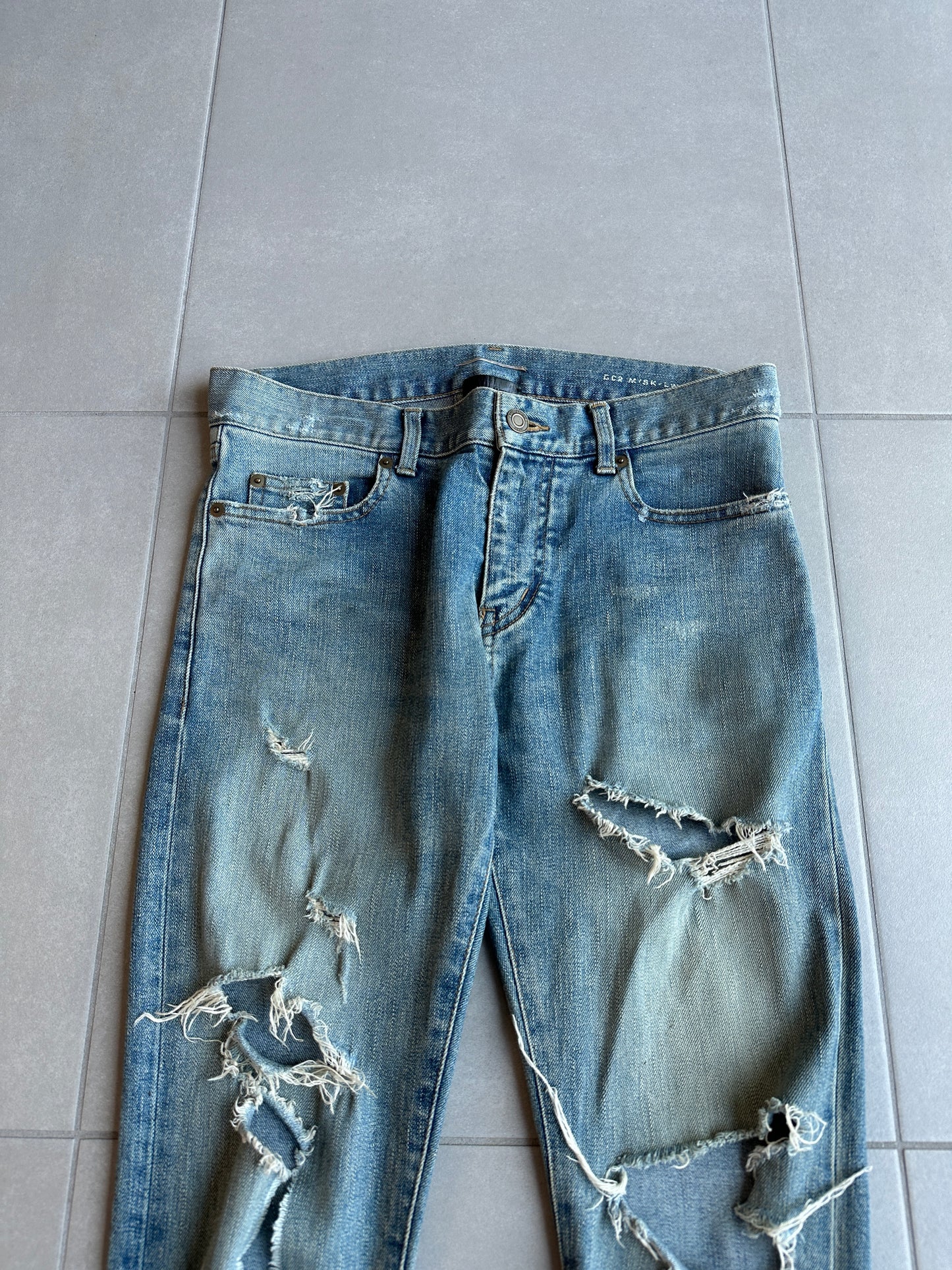 Saint Laurent Paris AW2015 Crash Denim