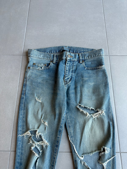 Saint Laurent Paris AW2015 Crash Denim