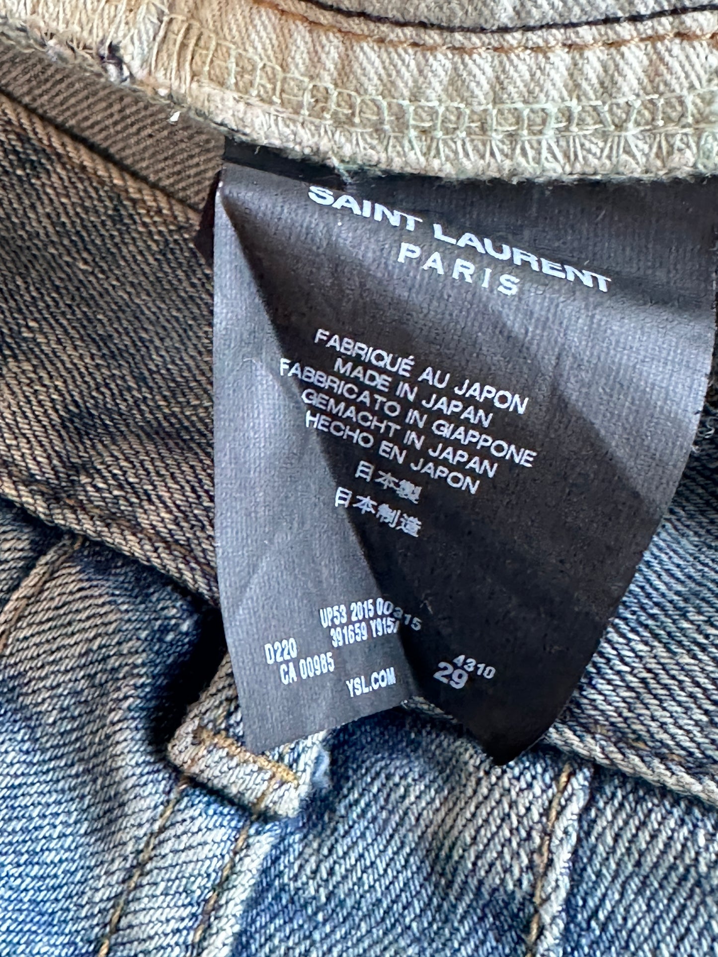 Saint Laurent Paris AW2015 Crash Denim