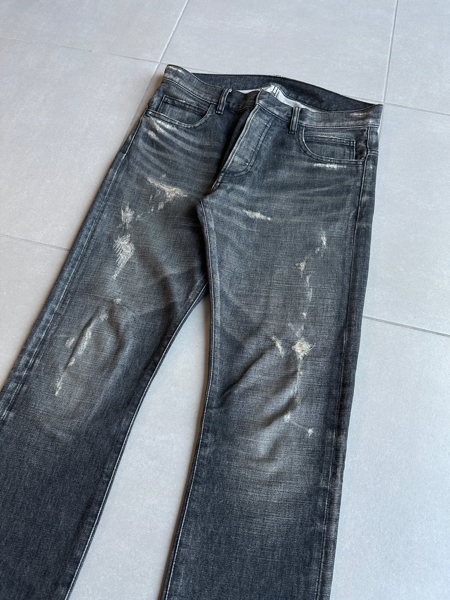 Balmain Homme SS11 whiskered repair denim