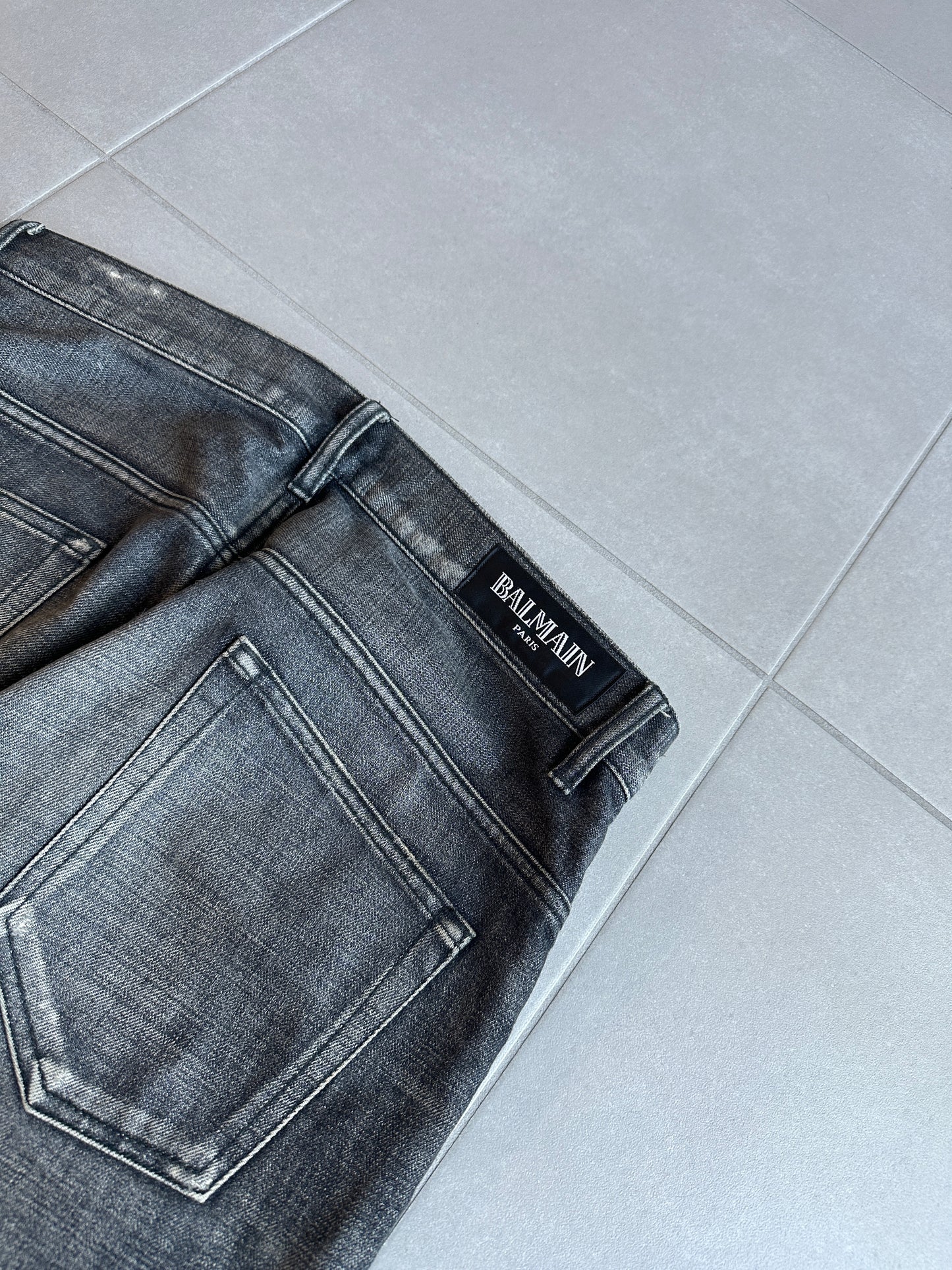 Balmain Homme SS11 whiskered repair denim