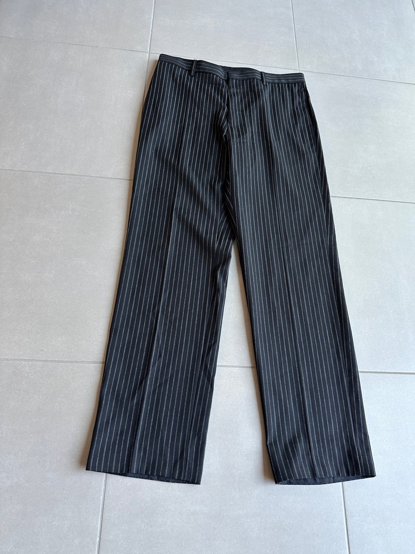Dior Homme AW06 "These grey days" pinstripe wool slacks