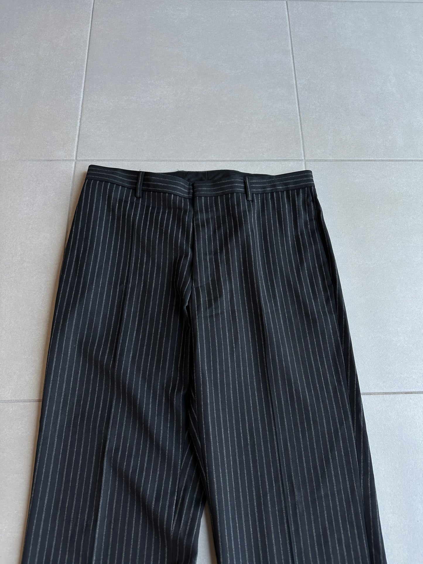 Dior Homme AW06 "These grey days" pinstripe wool slacks