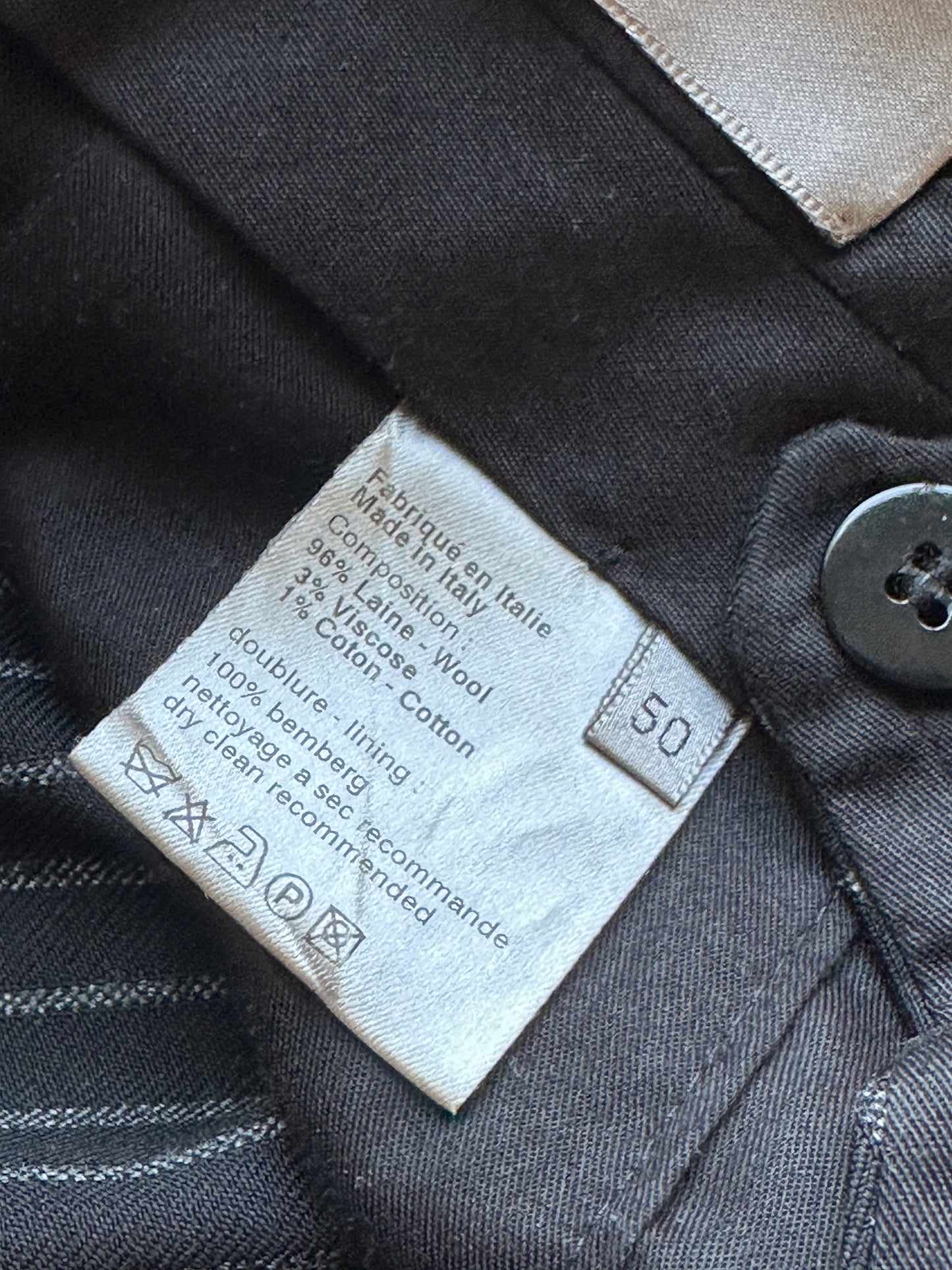 Dior Homme AW06 "These grey days" pinstripe wool slacks