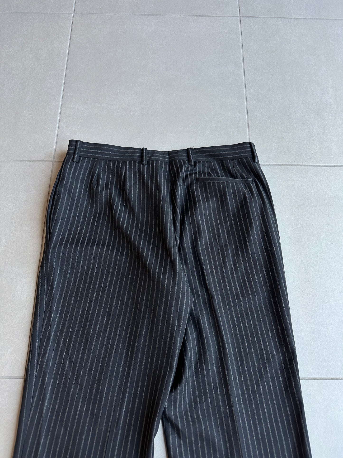 Dior Homme AW06 "These grey days" pinstripe wool slacks