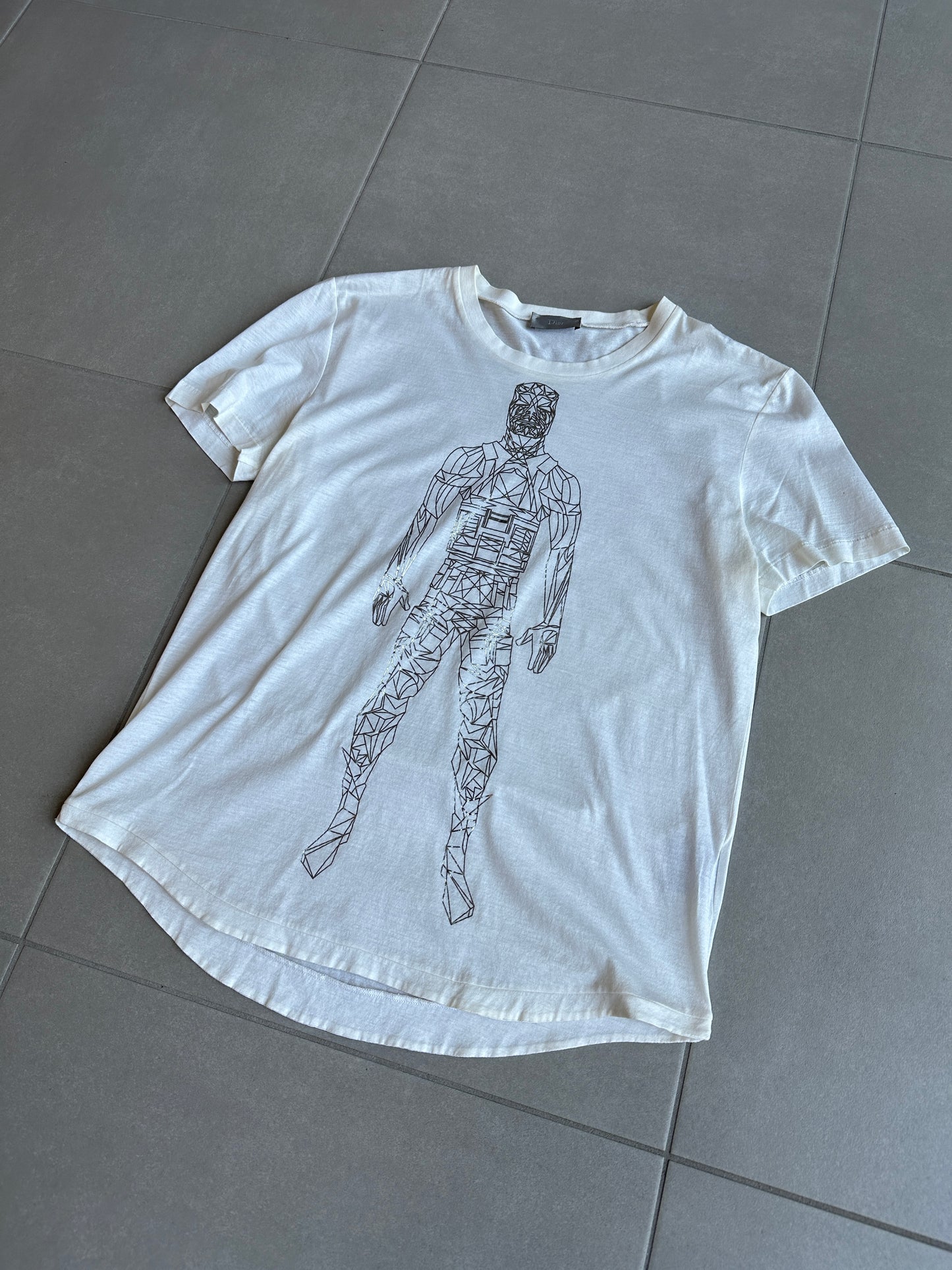 Dior Homme SS04 “Strip” Robot motif T-shirt