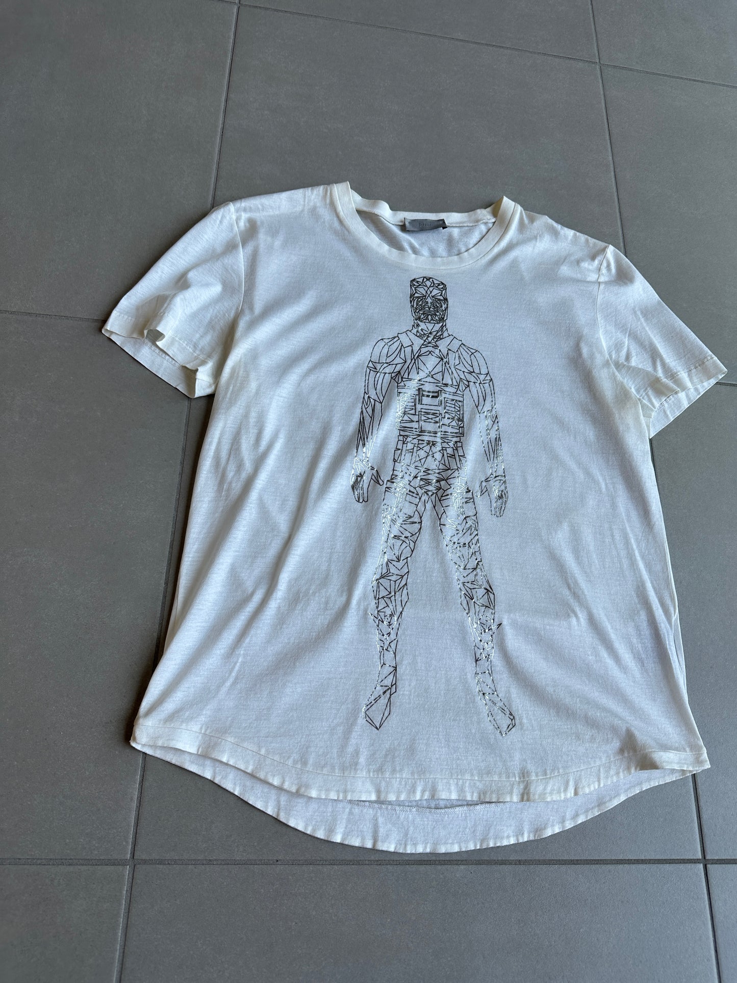 Dior Homme SS04 “Strip” Robot motif T-shirt