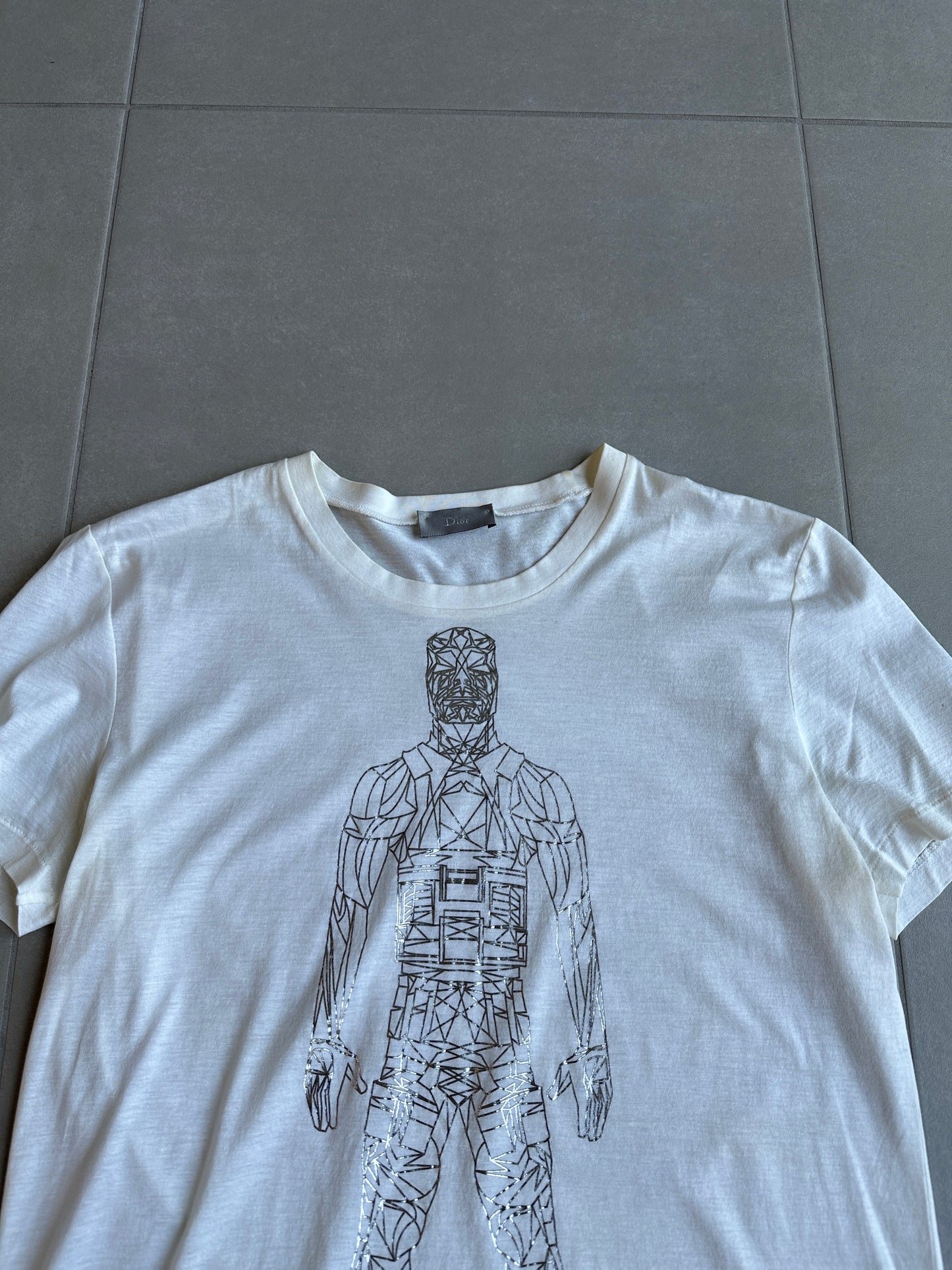 Dior Homme SS04 “Strip” Robot motif T-shirt