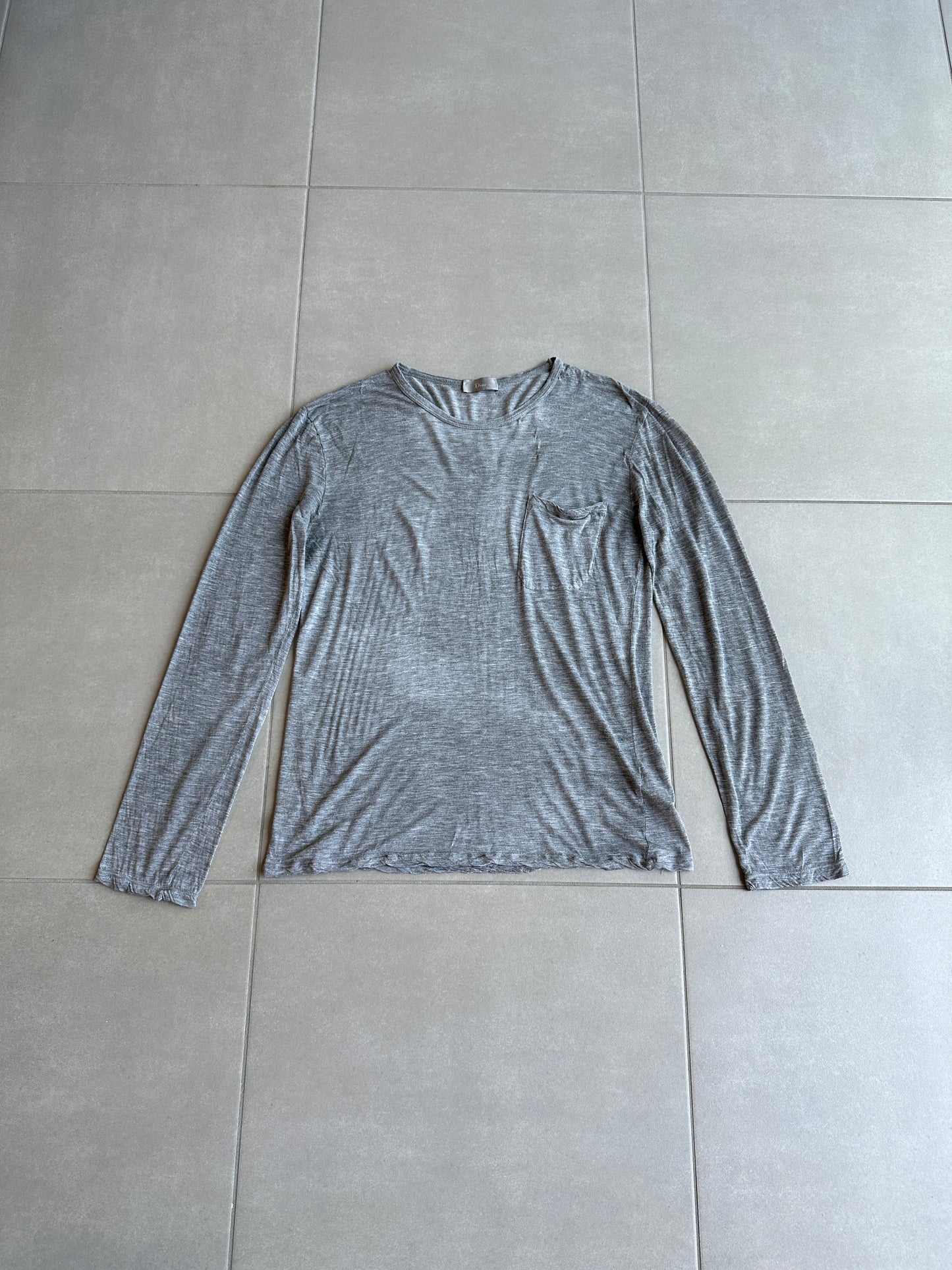 Dior Homme SS06 Semi sheer long sleeve pocket shirt