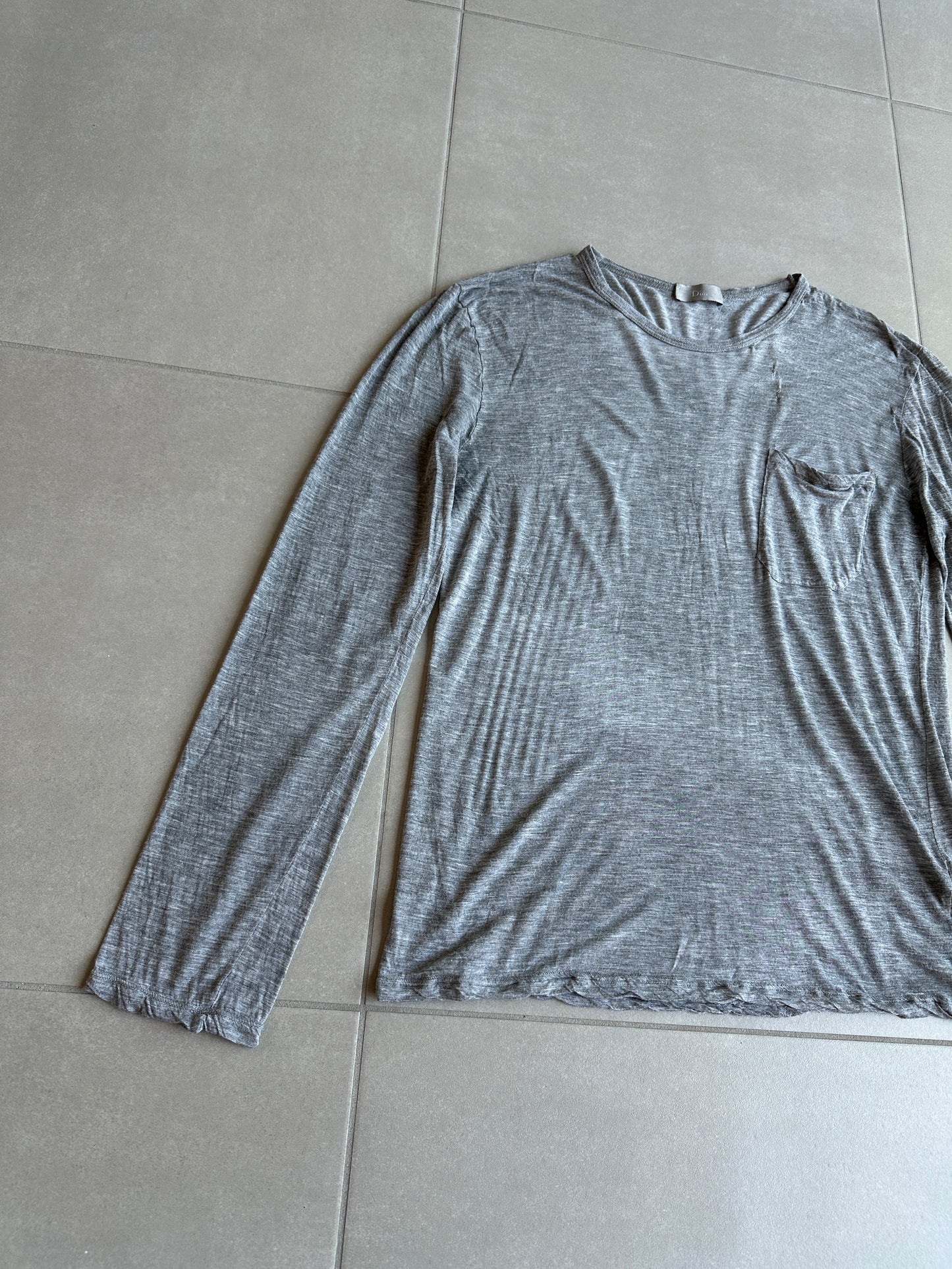 Dior Homme SS06 Semi sheer long sleeve pocket shirt