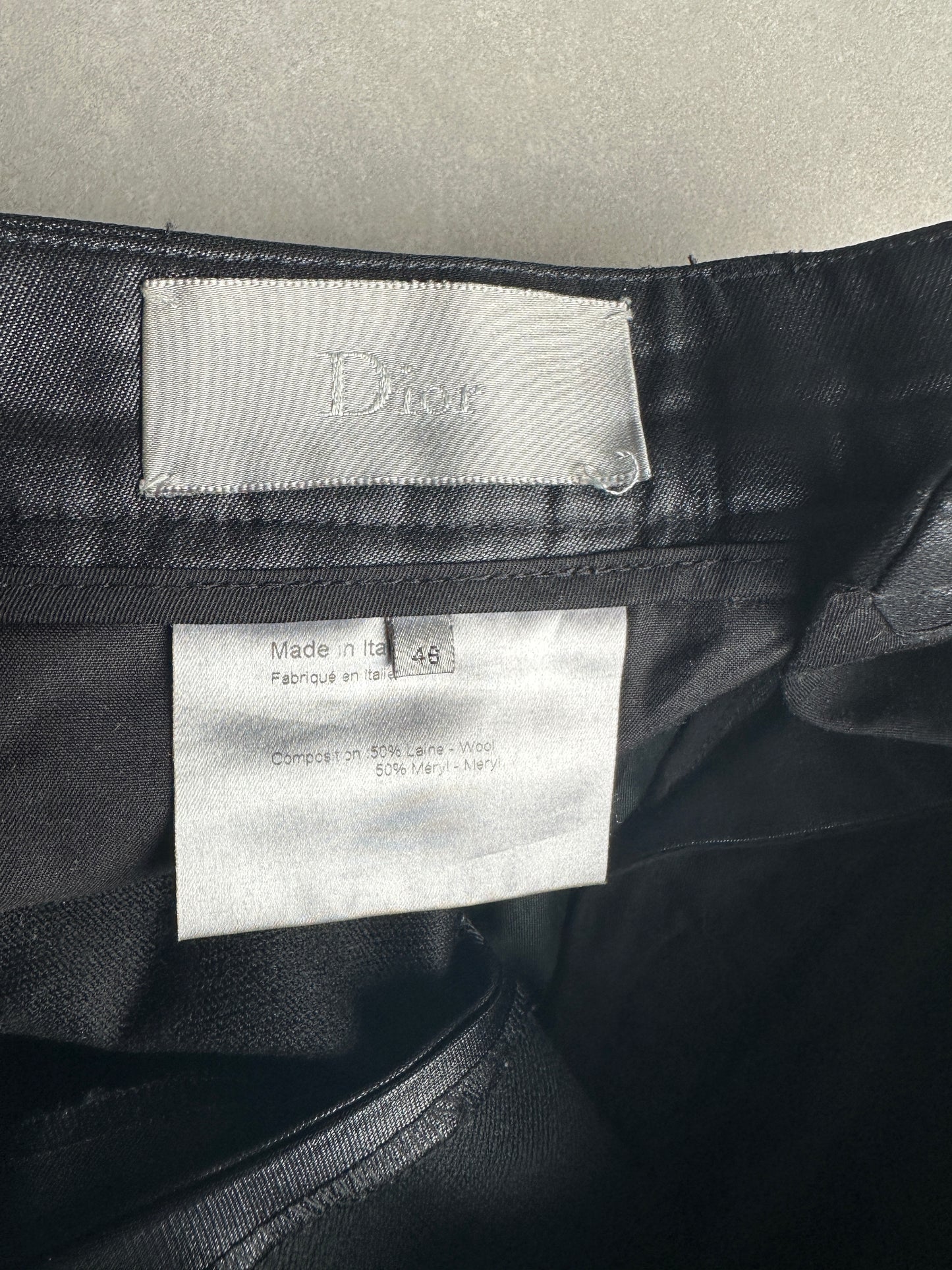 Dior homme AW02 “reflexion” coated trousers