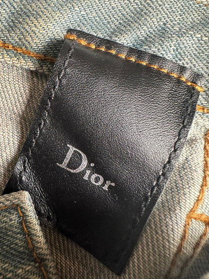 Dior Homme SS04 “Strip” waxed bleu claire clawmark denim