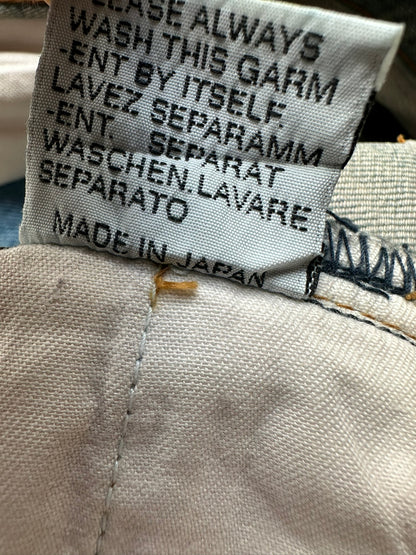 Dior Homme SS04 “Strip” waxed bleu claire clawmark denim