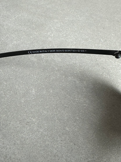 Dior Homme SS04 "Strip" Studded aviator sunglasses