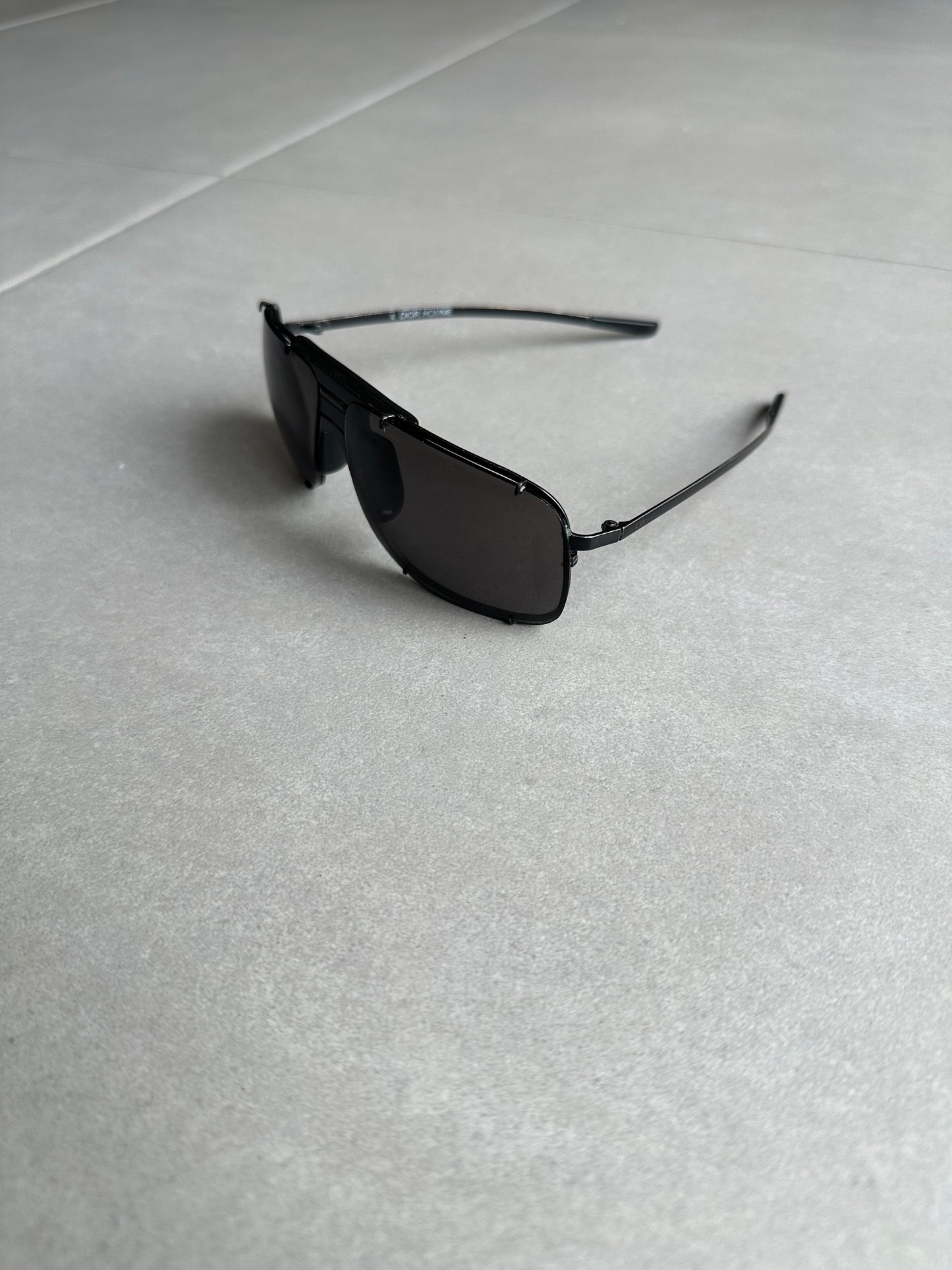 Dior Homme SS04 "Strip" Studded aviator sunglasses