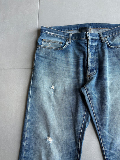 Dior homme AW04 “Victim of the crime” whiskered washed denim