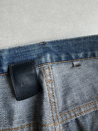 Dior homme AW04 “Victim of the crime” whiskered washed denim