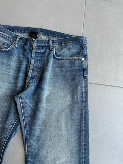 Dior homme AW04 “Victim of the crime” whiskered washed denim