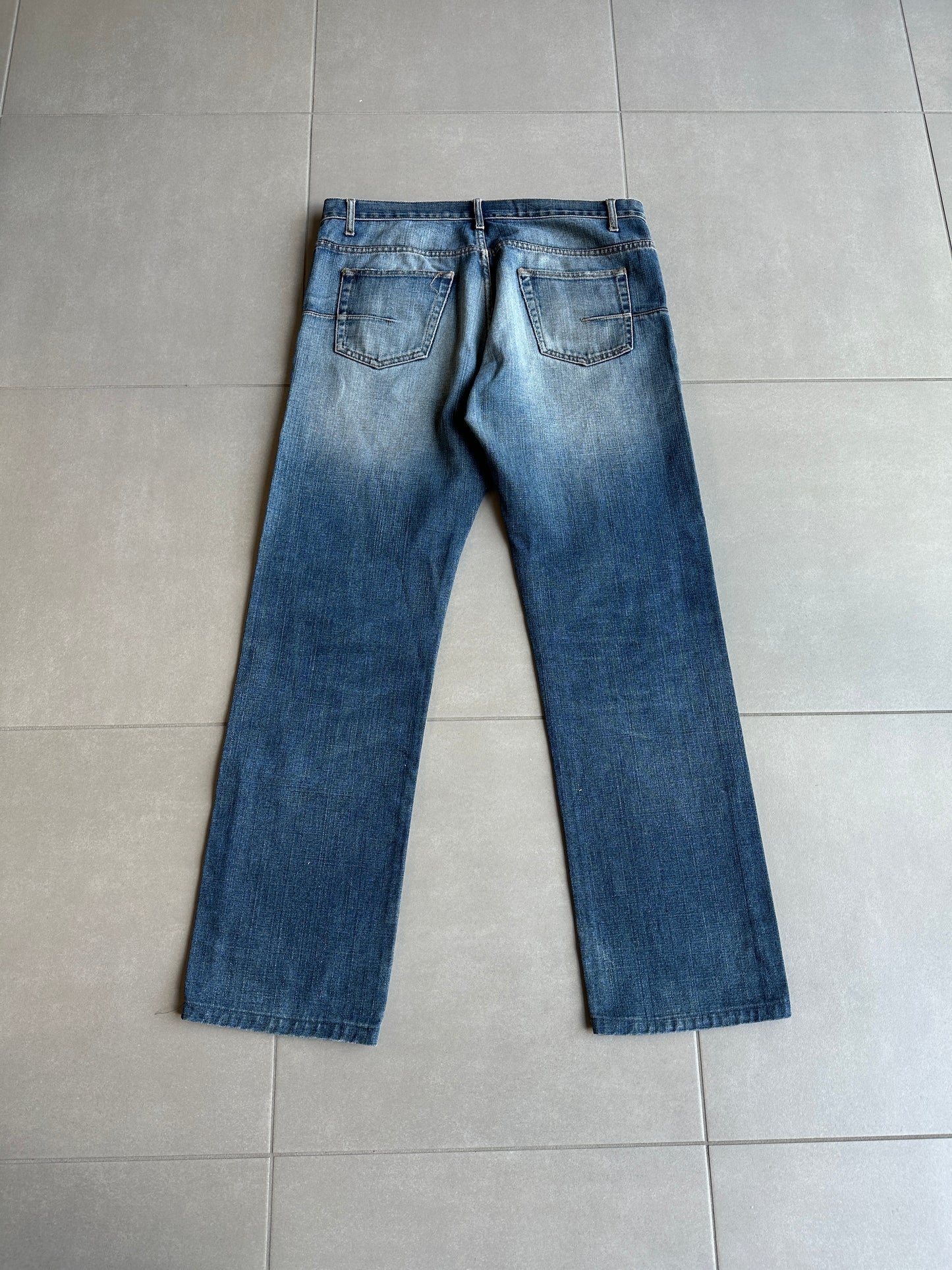 Dior homme AW04 “Victim of the crime” whiskered washed denim