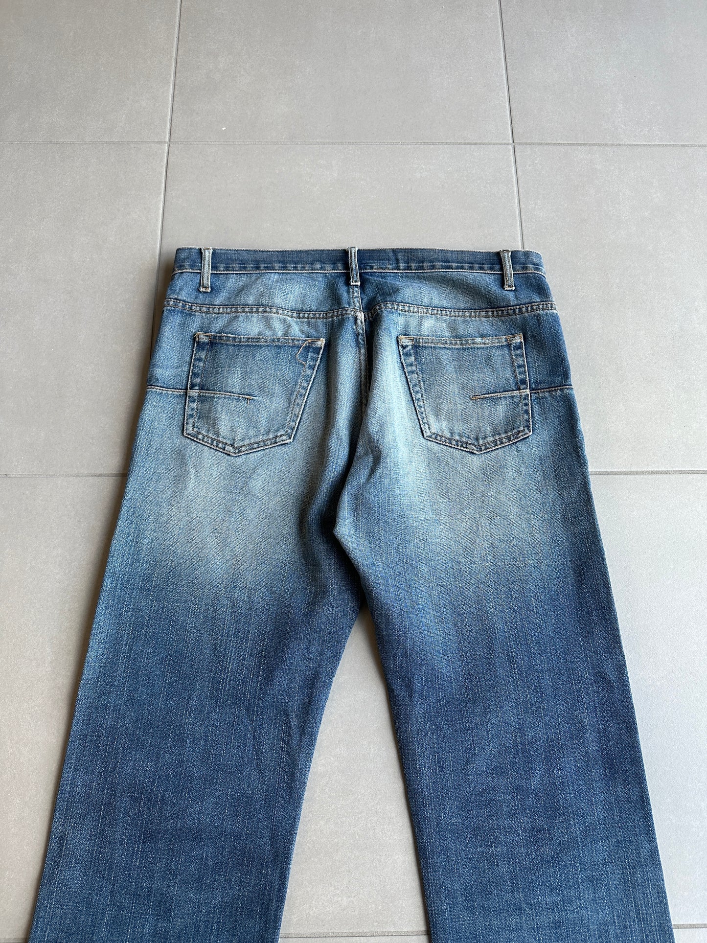 Dior homme AW04 “Victim of the crime” whiskered washed denim