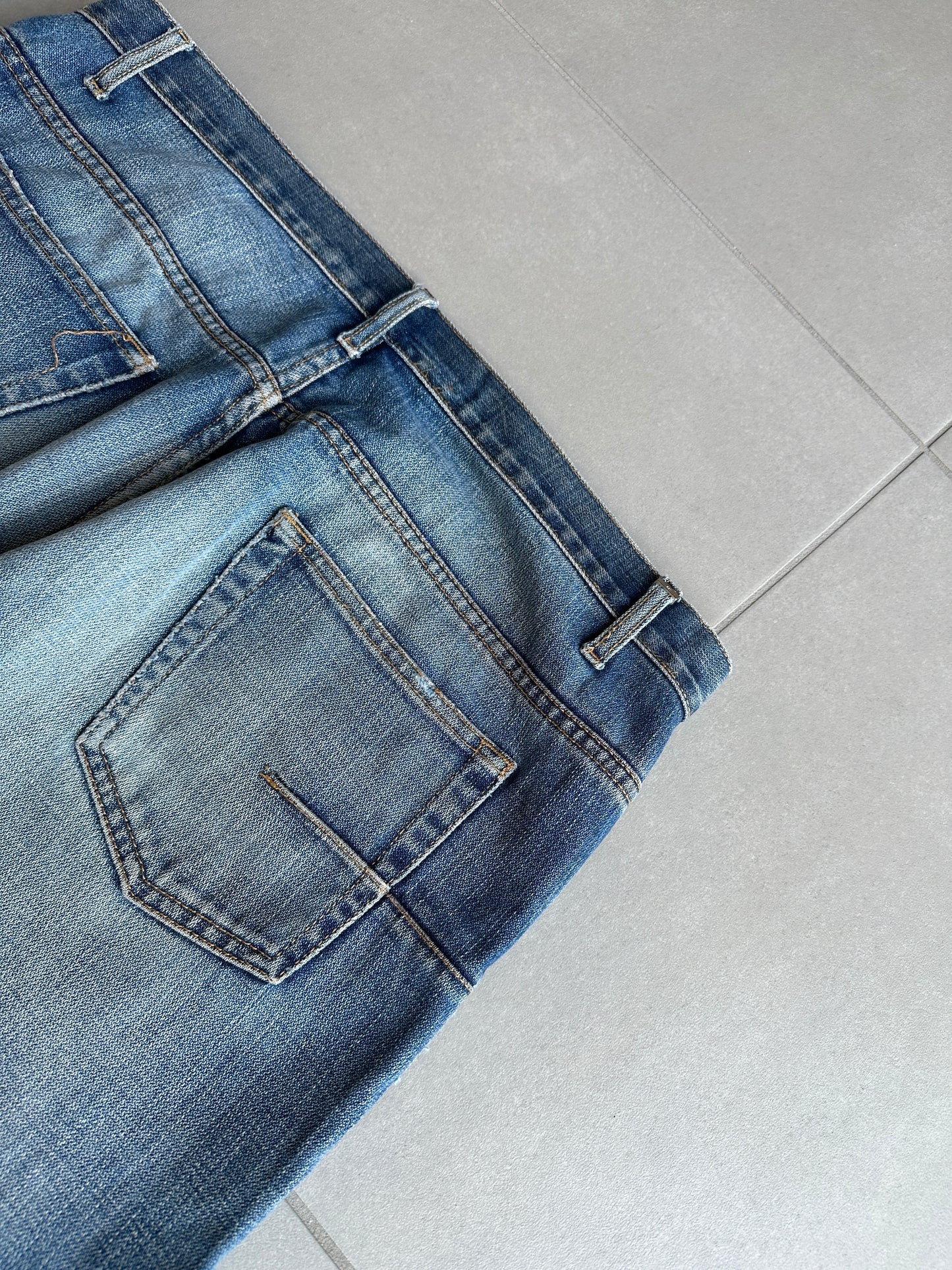 Dior homme AW04 “Victim of the crime” whiskered washed denim