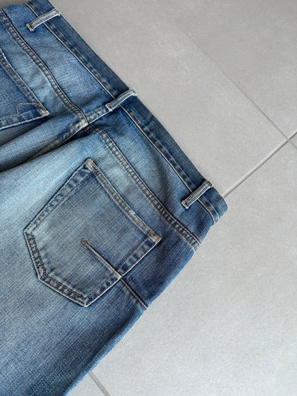 Dior homme AW04 “Victim of the crime” whiskered washed denim