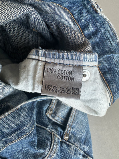 Dior homme AW04 “Victim of the crime” whiskered washed denim