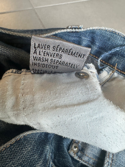 Dior homme AW04 “Victim of the crime” whiskered washed denim