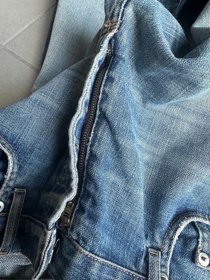 Dior homme AW04 “Victim of the crime” whiskered washed denim