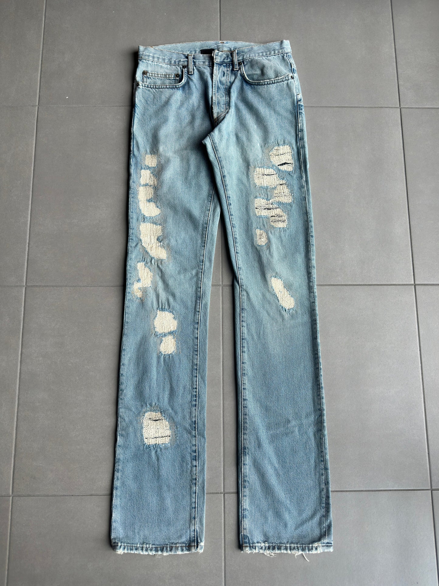 Dior Homme SS06 "The World Was A Mess, But His Hair Was Perfect" crash denim