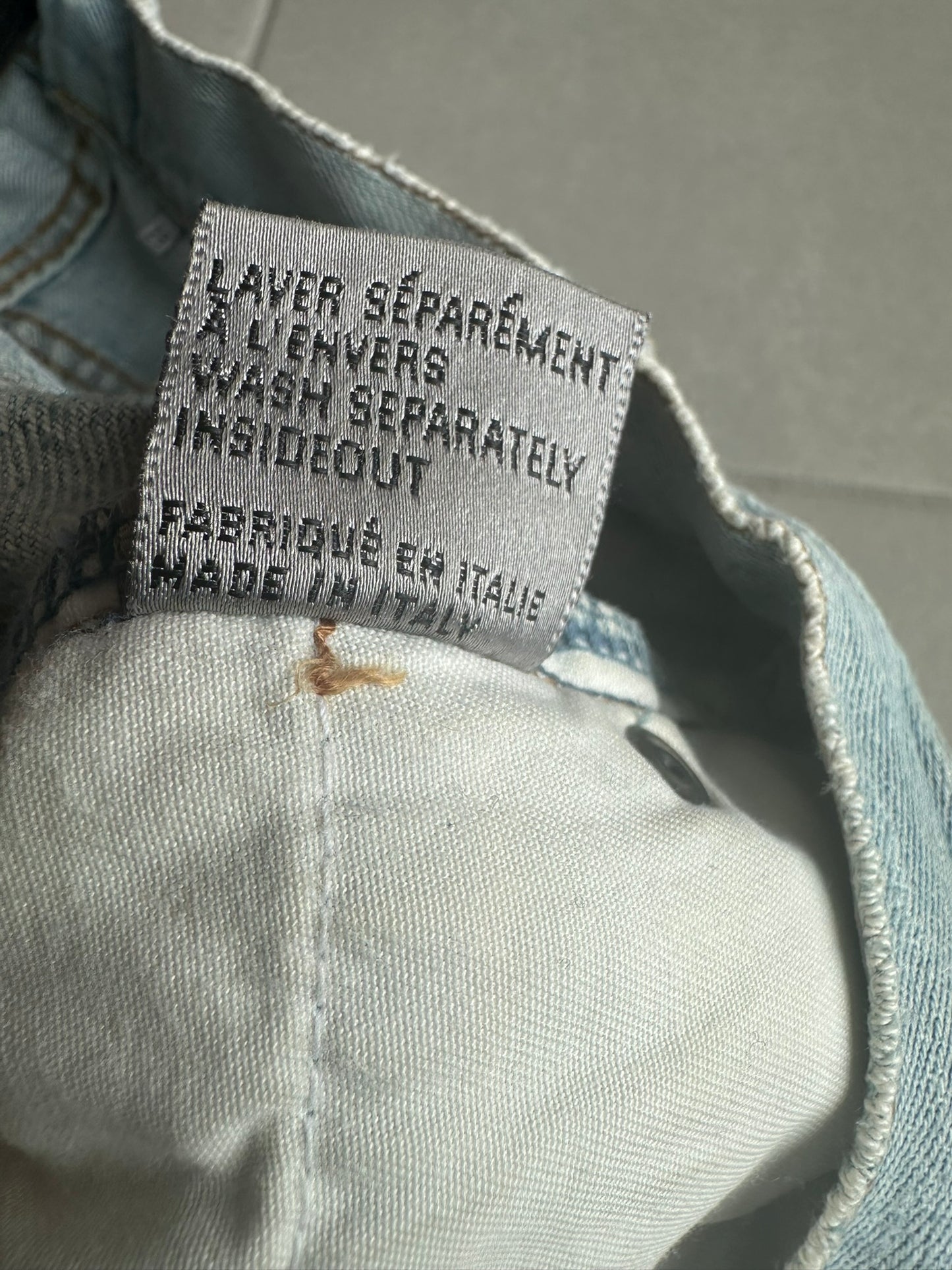 Dior Homme SS06 "The World Was A Mess, But His Hair Was Perfect" crash denim