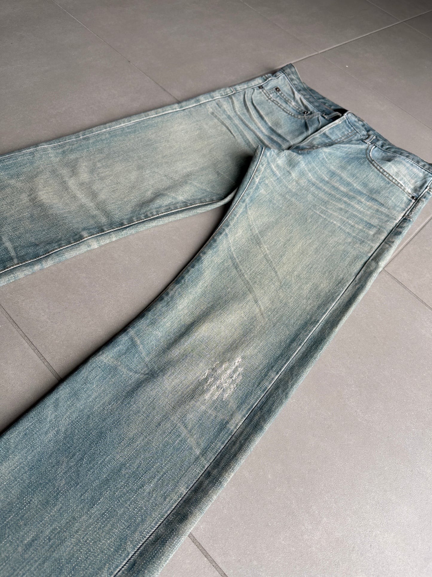 Dior Homme SS04 "strip" Bleu caire denim