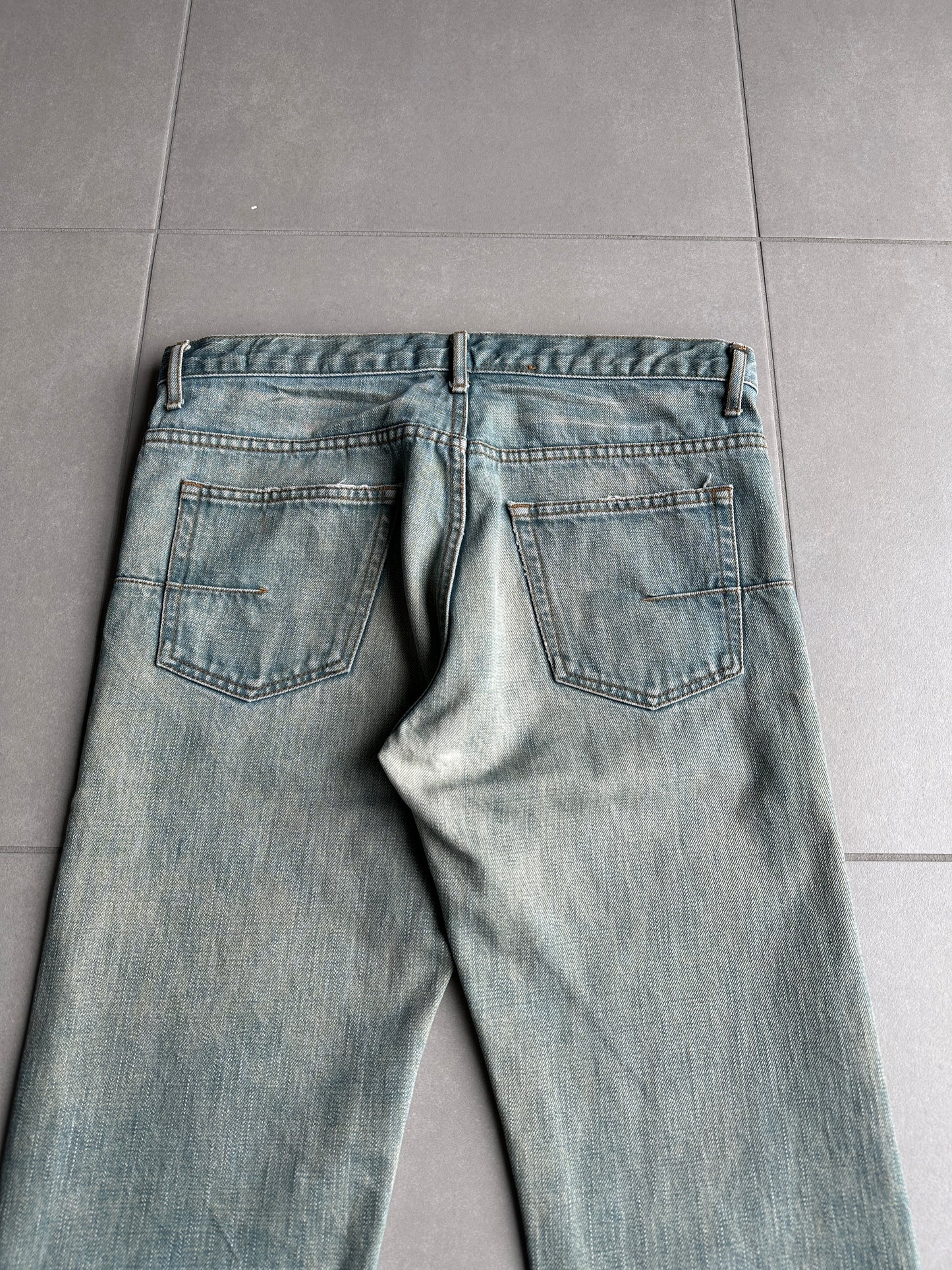 Dior Homme SS04 "strip" Bleu caire denim