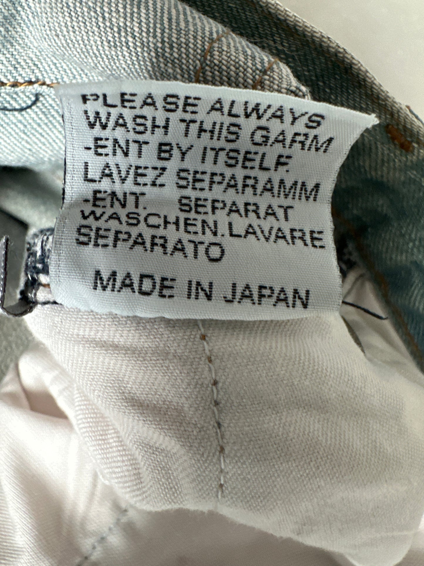 Dior Homme SS04 "strip" Bleu caire denim